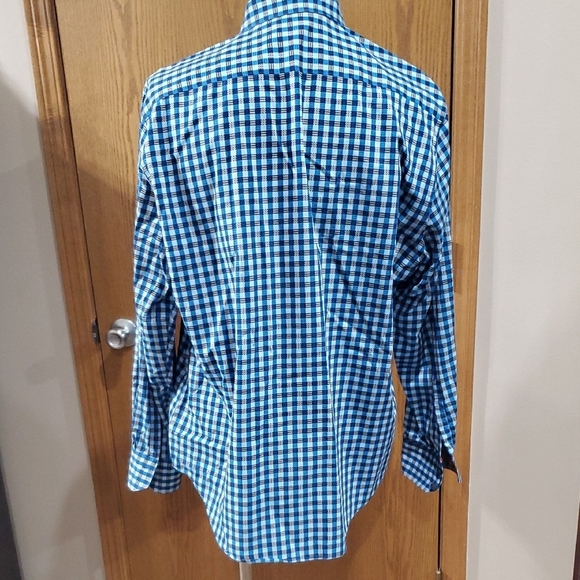 Robert Graham Blue and Grey Gingham Casual Shirt - Picture 5 of 10